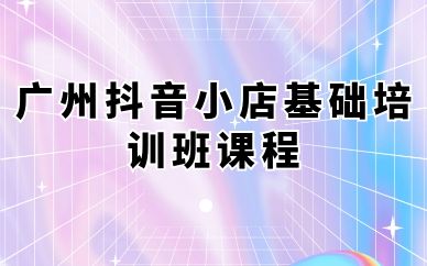 廣州抖音小店基礎(chǔ)培訓班課程