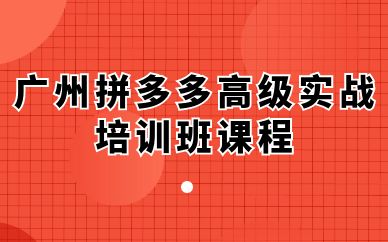 廣州拼多多高級實戰(zhàn)培訓(xùn)班課程